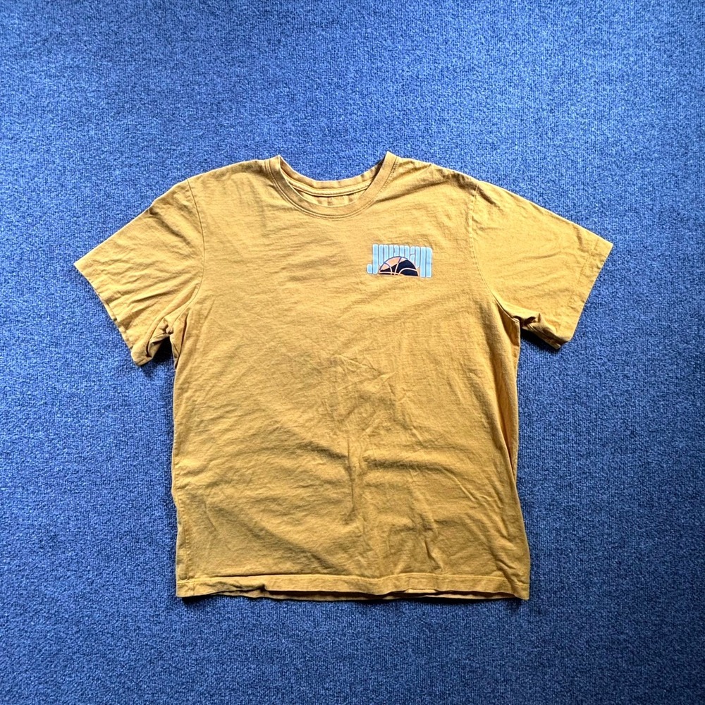 Jordan T-Shirt Men's XL Yellow Graphic 100% Cotton Short Sleeve Streetwear